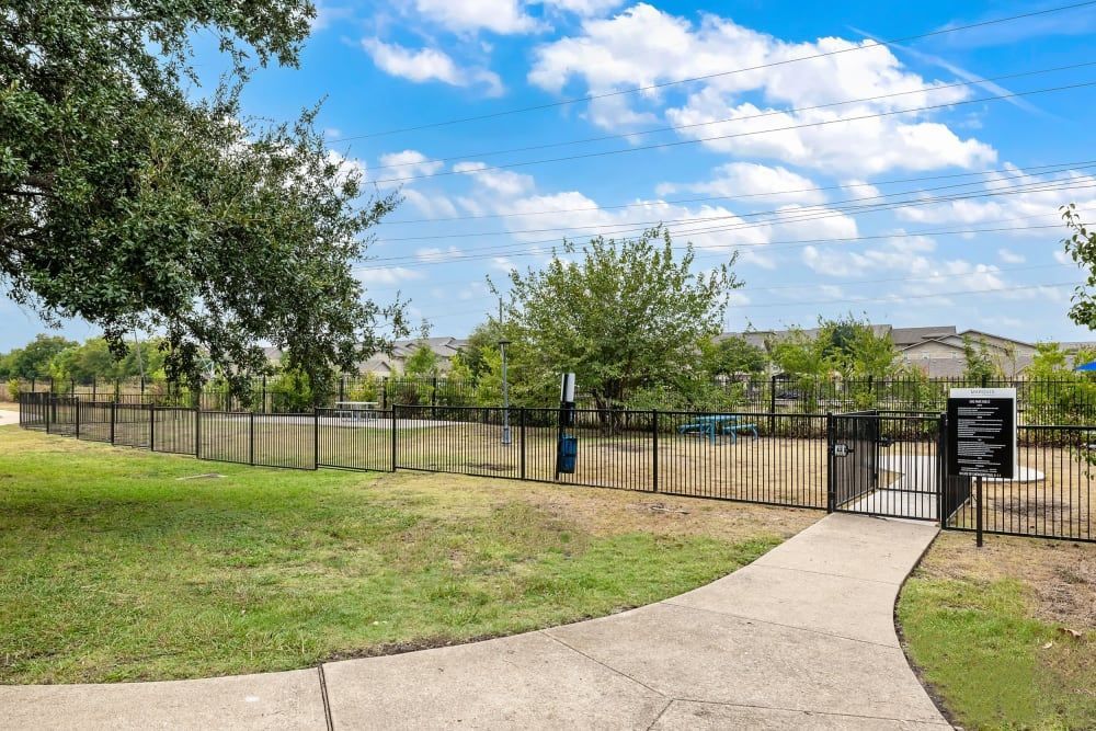 Dog park at Marquis at Waterview in Richardson, TX.
