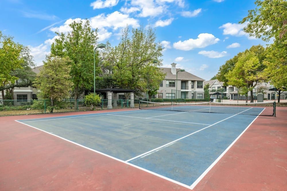 Tennis court at Marquis at Waterview in Richardson, TX.
