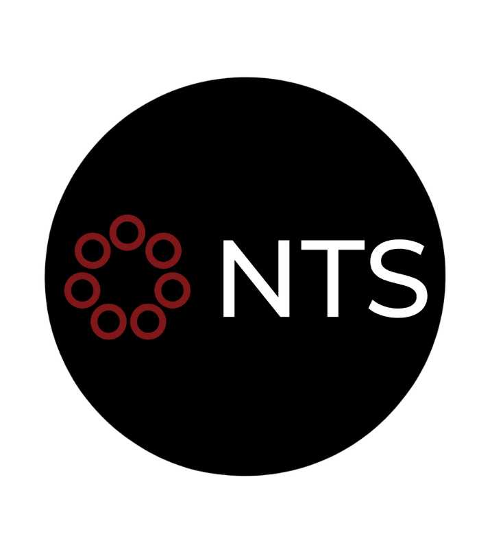 A black circle with the word nts on it