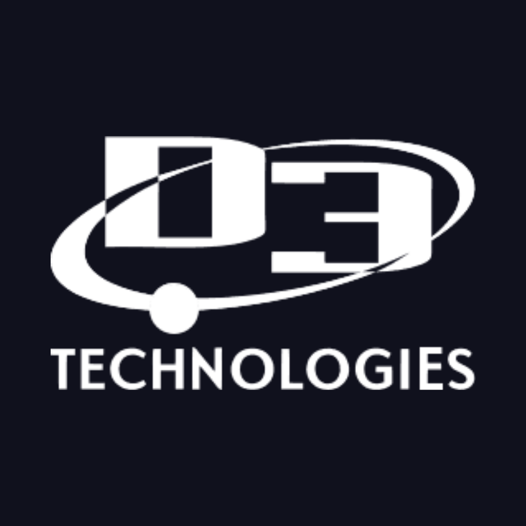a logo for a company called d3 technologies