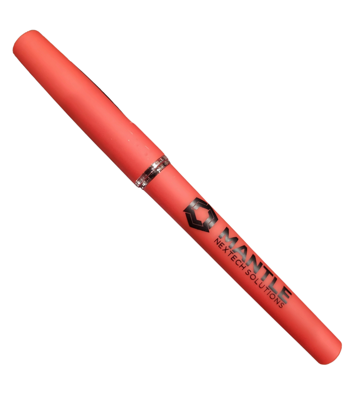 A red pen with the word mantle on it