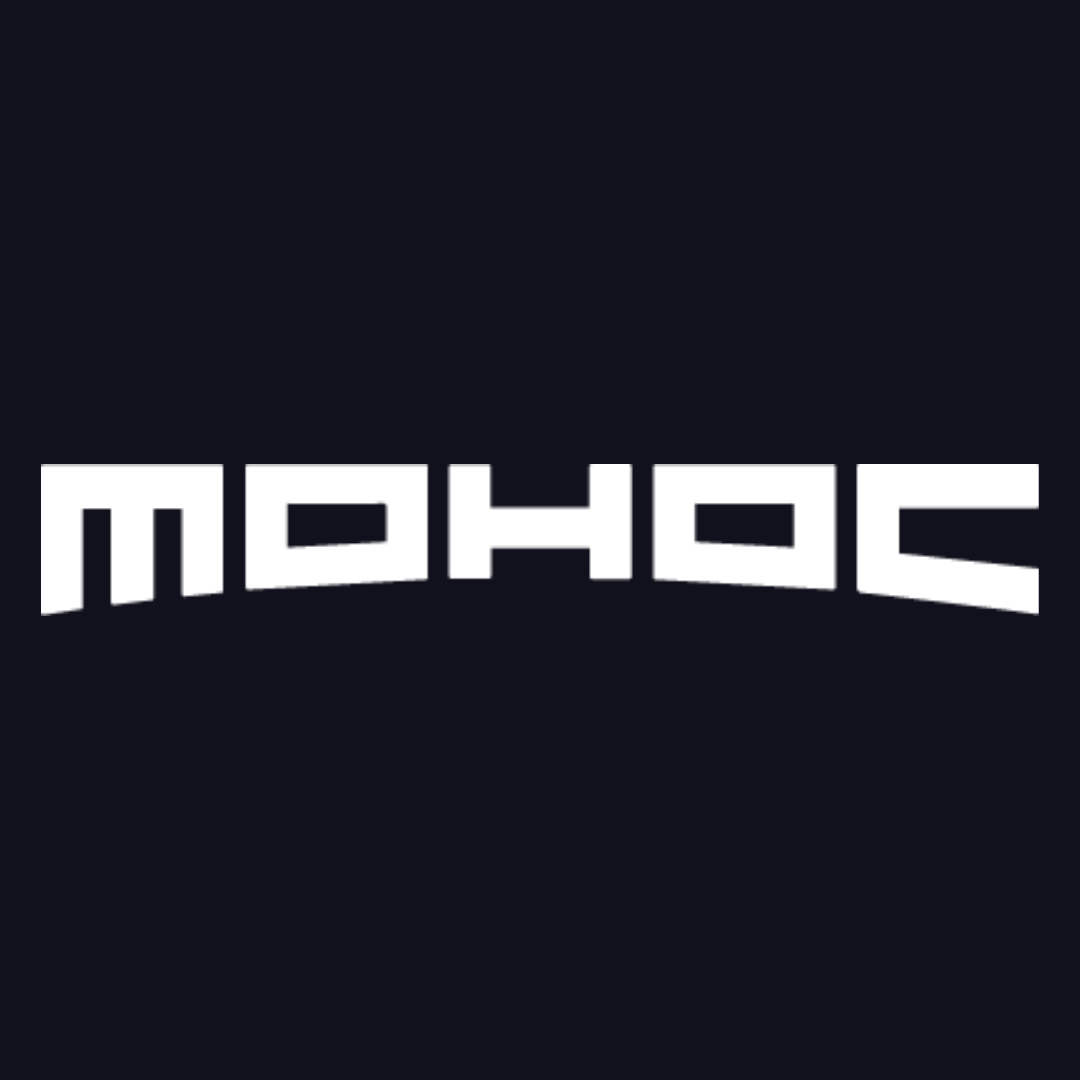 the word monoc is written in white on a black background