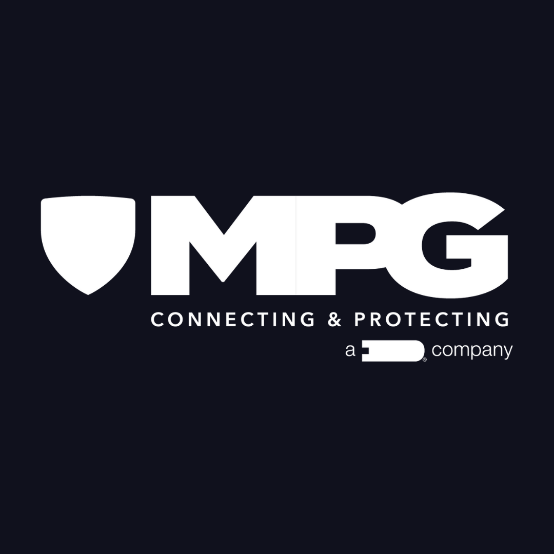 a logo for mpg connecting and protecting a company