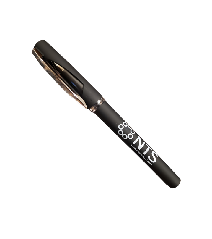 A black pen with the word nis on it