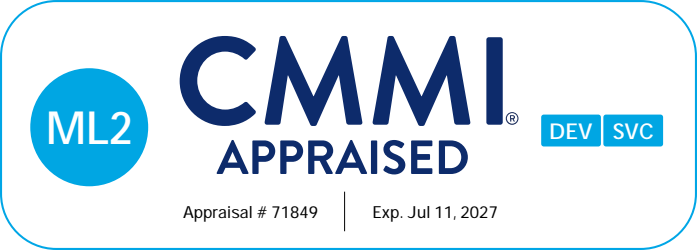 The logo for cmmi ml2 appraised dev svc