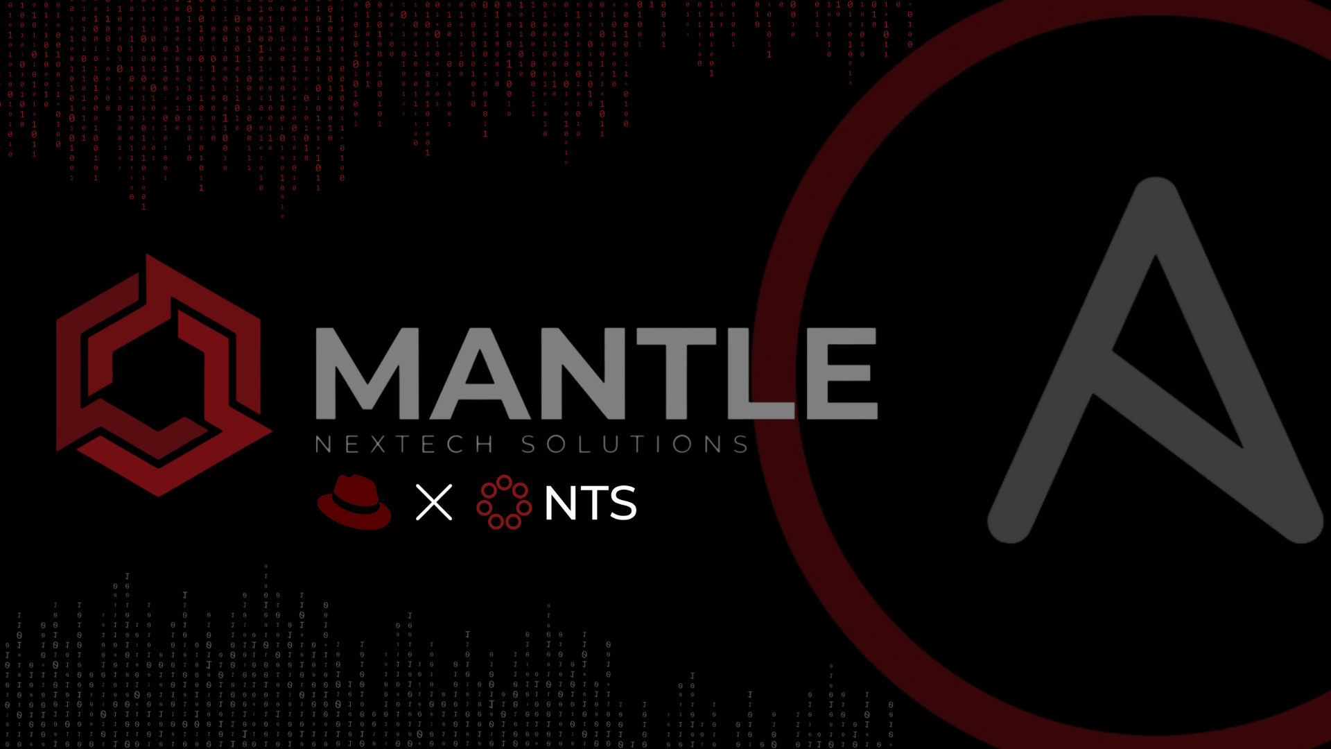 a mantle x nts logo on a black background.