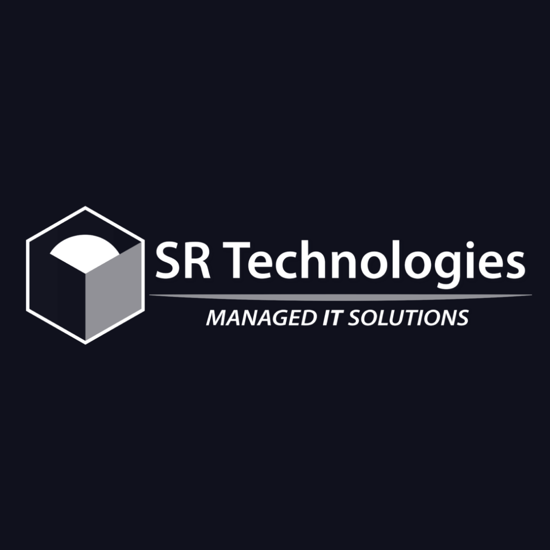 sr technologies managed it solutions logo on a black background
