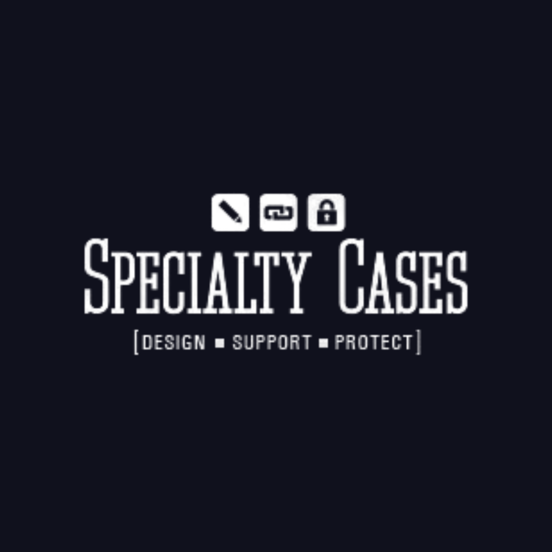a logo for specialty cases design support protect