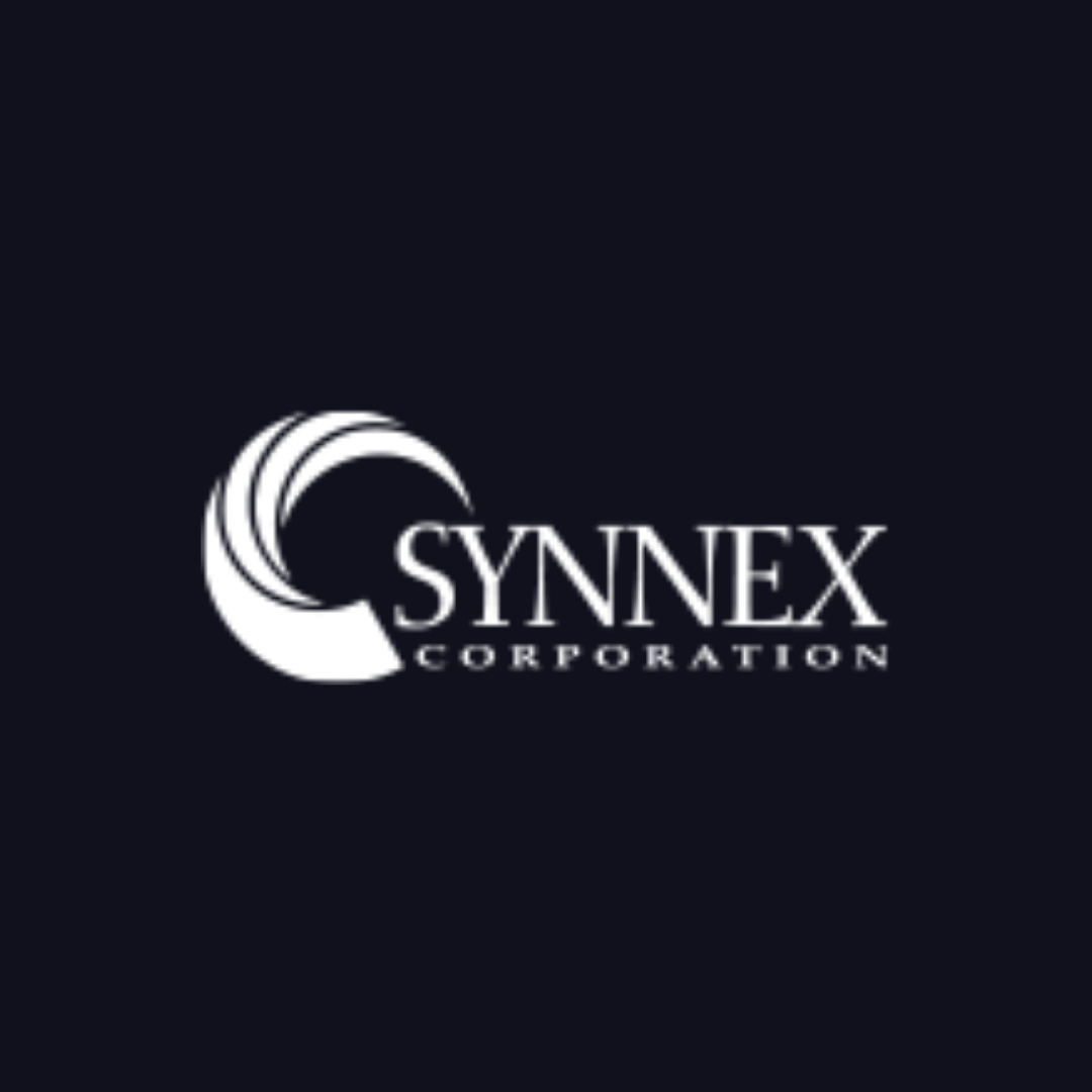 synnex corporation logo on a dark blue background