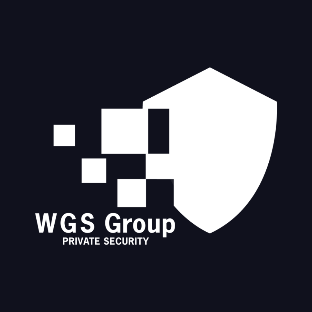 a white logo for wgs group private security