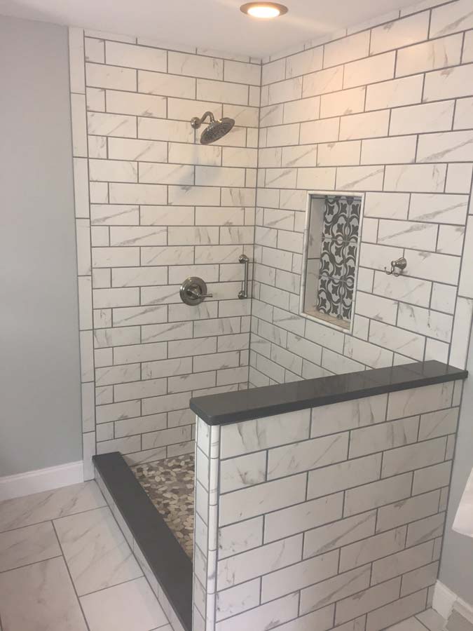 Home Remodeling — Bathroom with Tiles in Amsterdam, NY