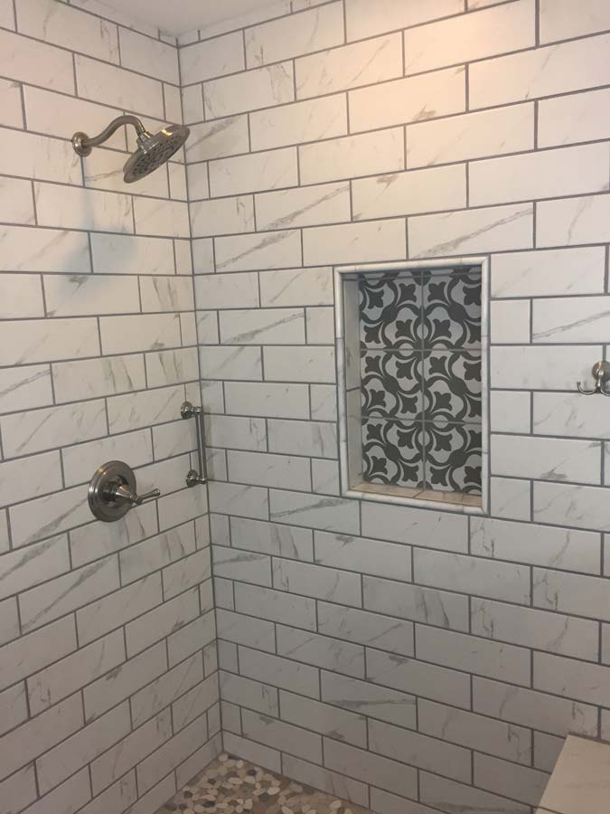 Bathroom Remodeling — Bathroom Sideview with Tiles in Amsterdam, NY
