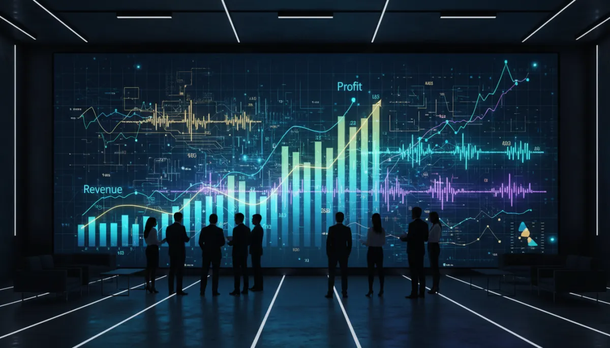 People viewing electronic graph