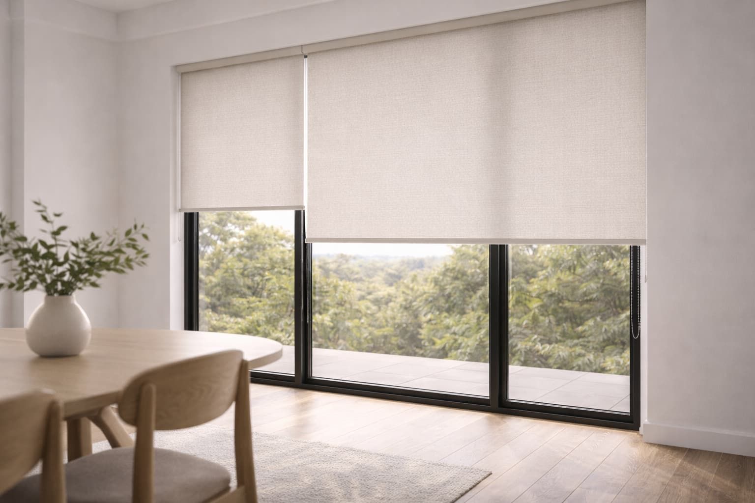 Custom roller blinds installed in a Geelong home