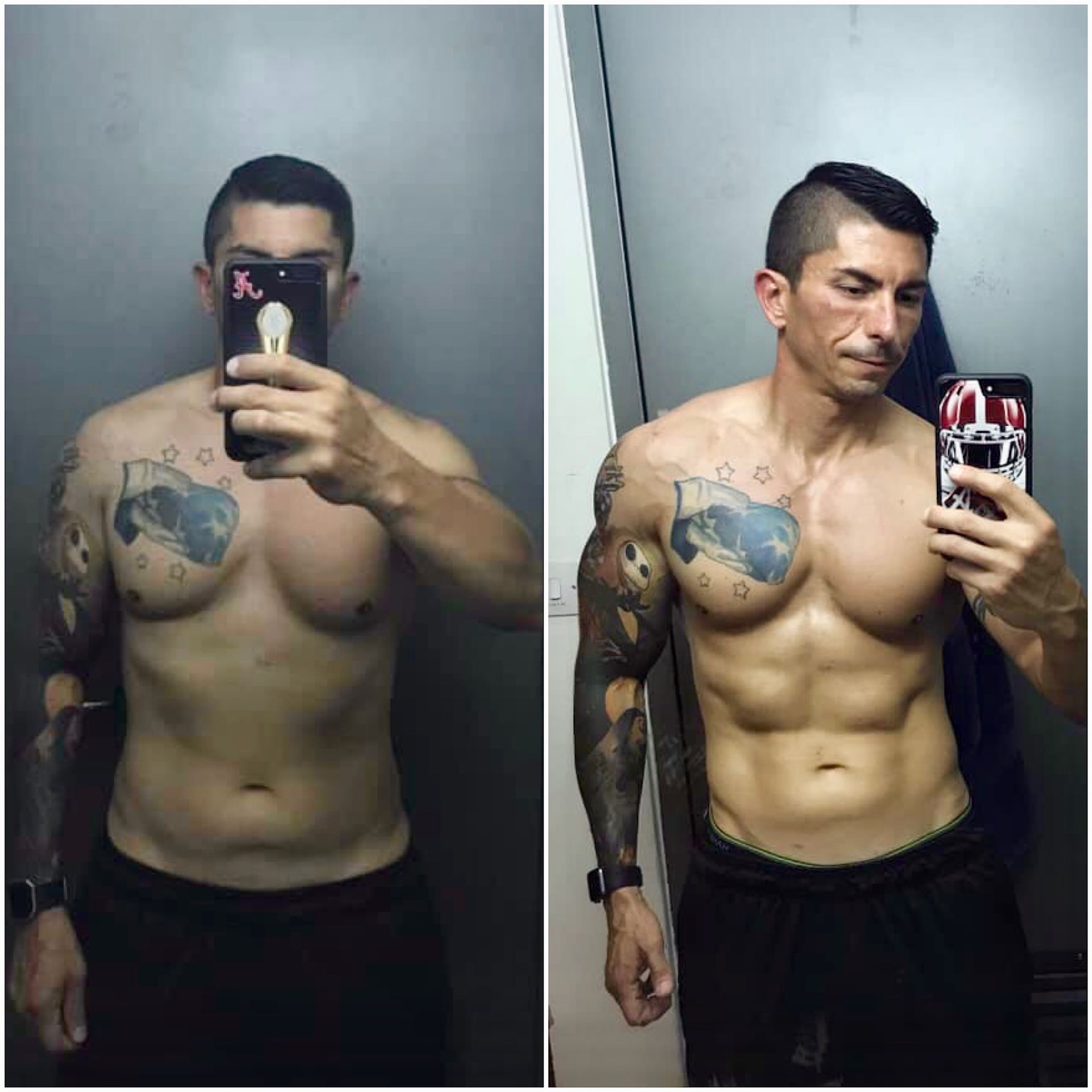 A man is taking a picture of himself in a mirror.