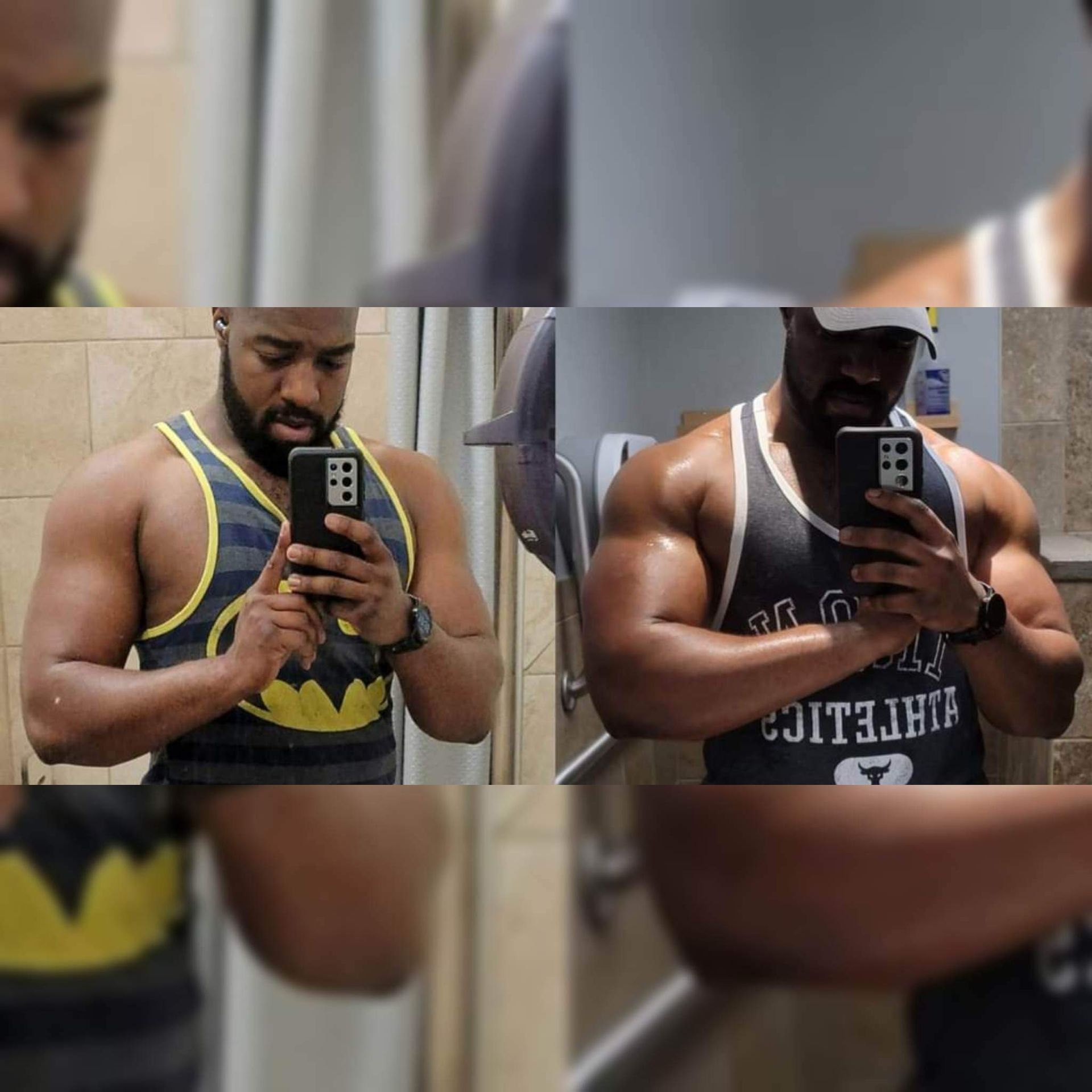 A man is taking a picture of himself in the mirror