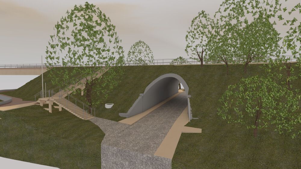 Point cloud and 3D model of the Jekabpils tunnel