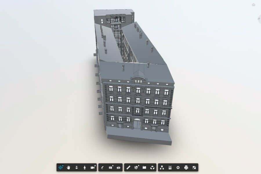 Lāzerskenēšana un 3D modelēšana ēkai Elizabetes ielā 75