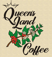 Queen's Land Coffee logo: 