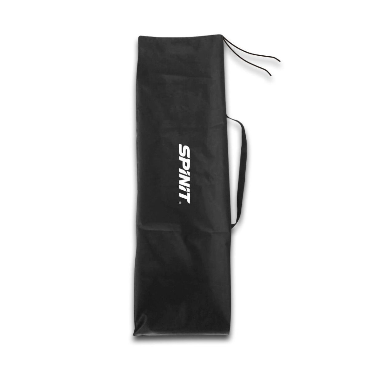 Mesa de camping plegable, plateada, con patas cruzadas sobre fondo blanco.