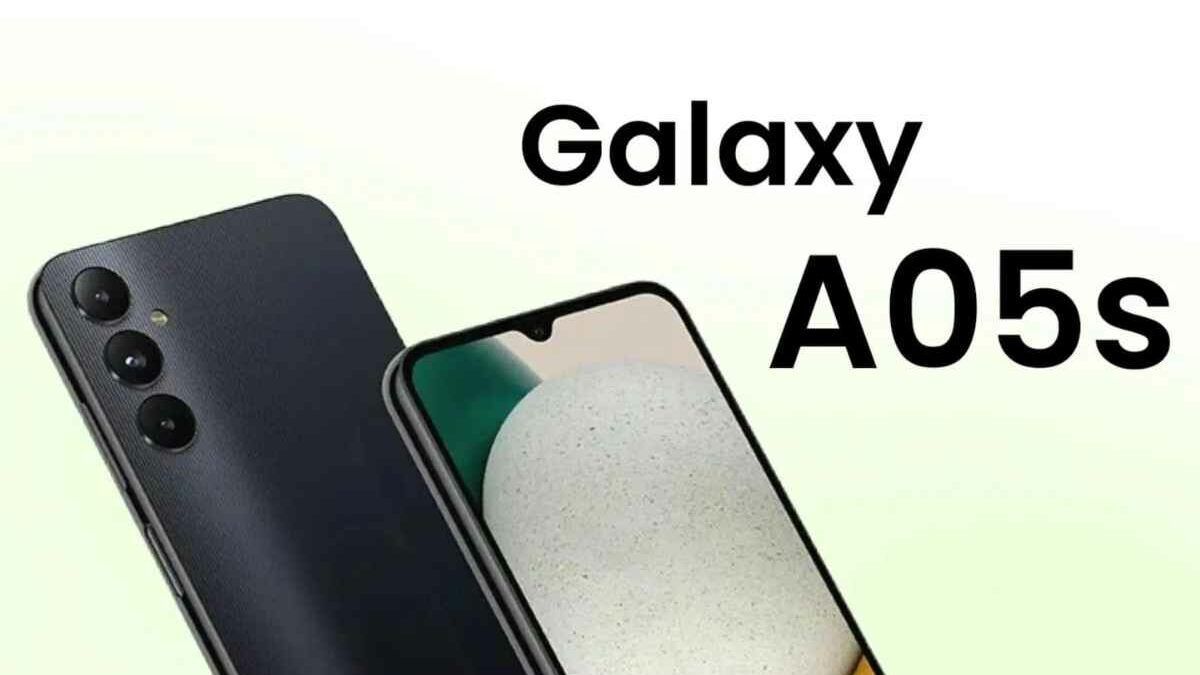 Teléfono inteligente Samsung Galaxy A05s con pantalla colorida.