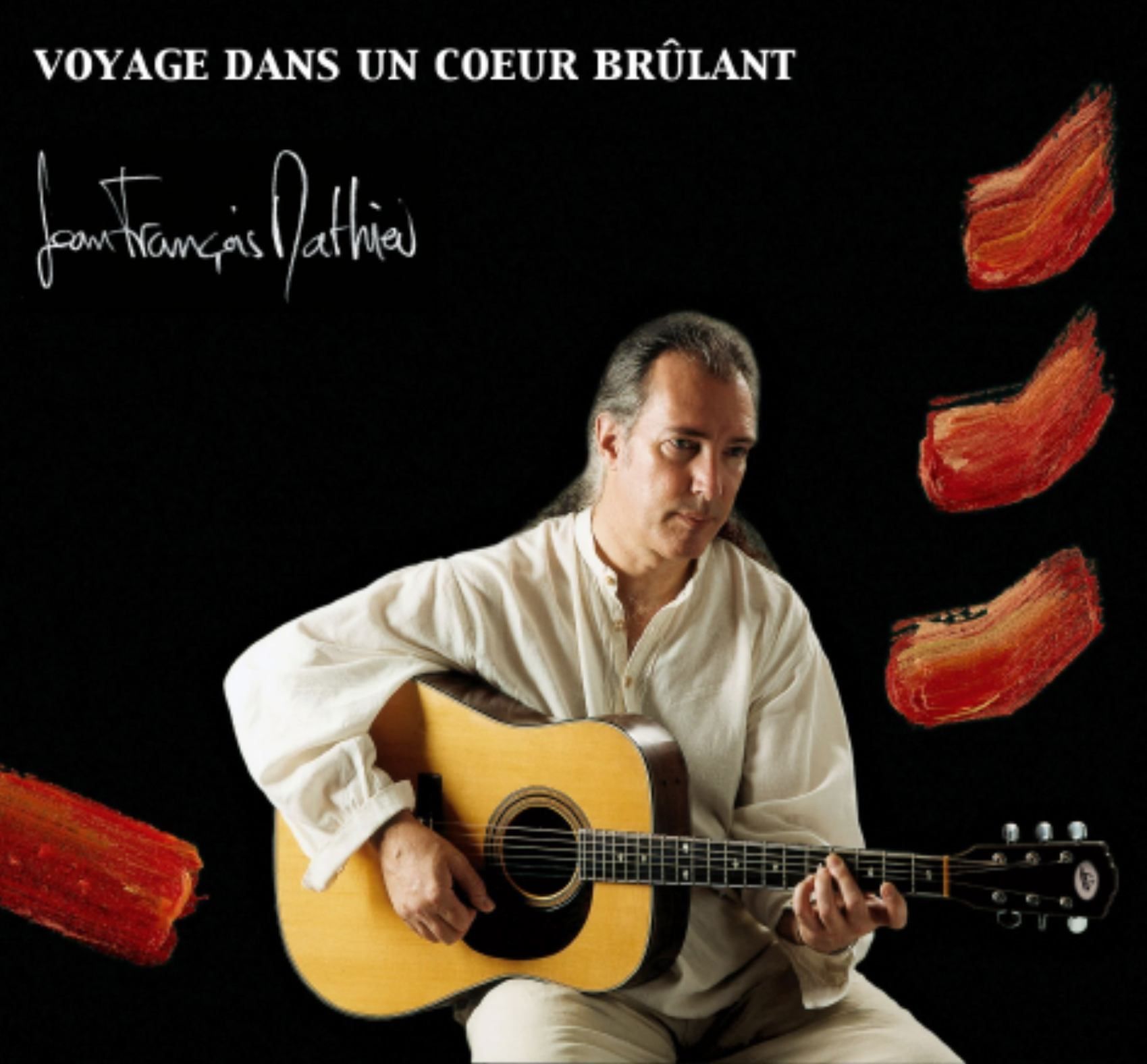 Man playing guitar, album cover titled