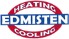 A logo for heating and cooling company edmisten