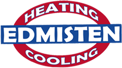 A logo for heating and cooling company edmisten