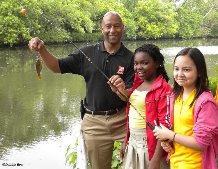 young people fishing at heinz refuge