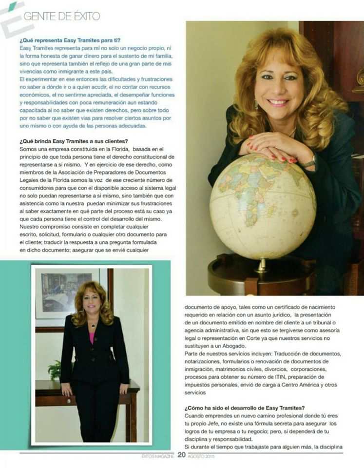 Woman On Newspaper Layout — Fort Myers, FL — Easy Tramites Corp