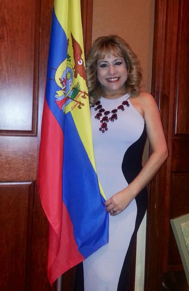 Kelly Rodriguez Holding A Flag — Fort Myers, FL — Easy Tramites Corp
