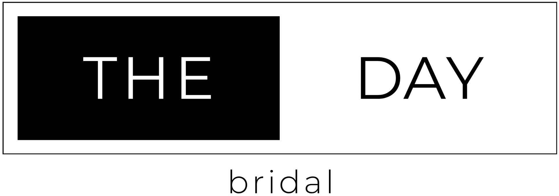 Logo with &ldquo;THE DAY&rdquo; in black and white, and &ldquo;bridal&rdquo; below in small gray text.