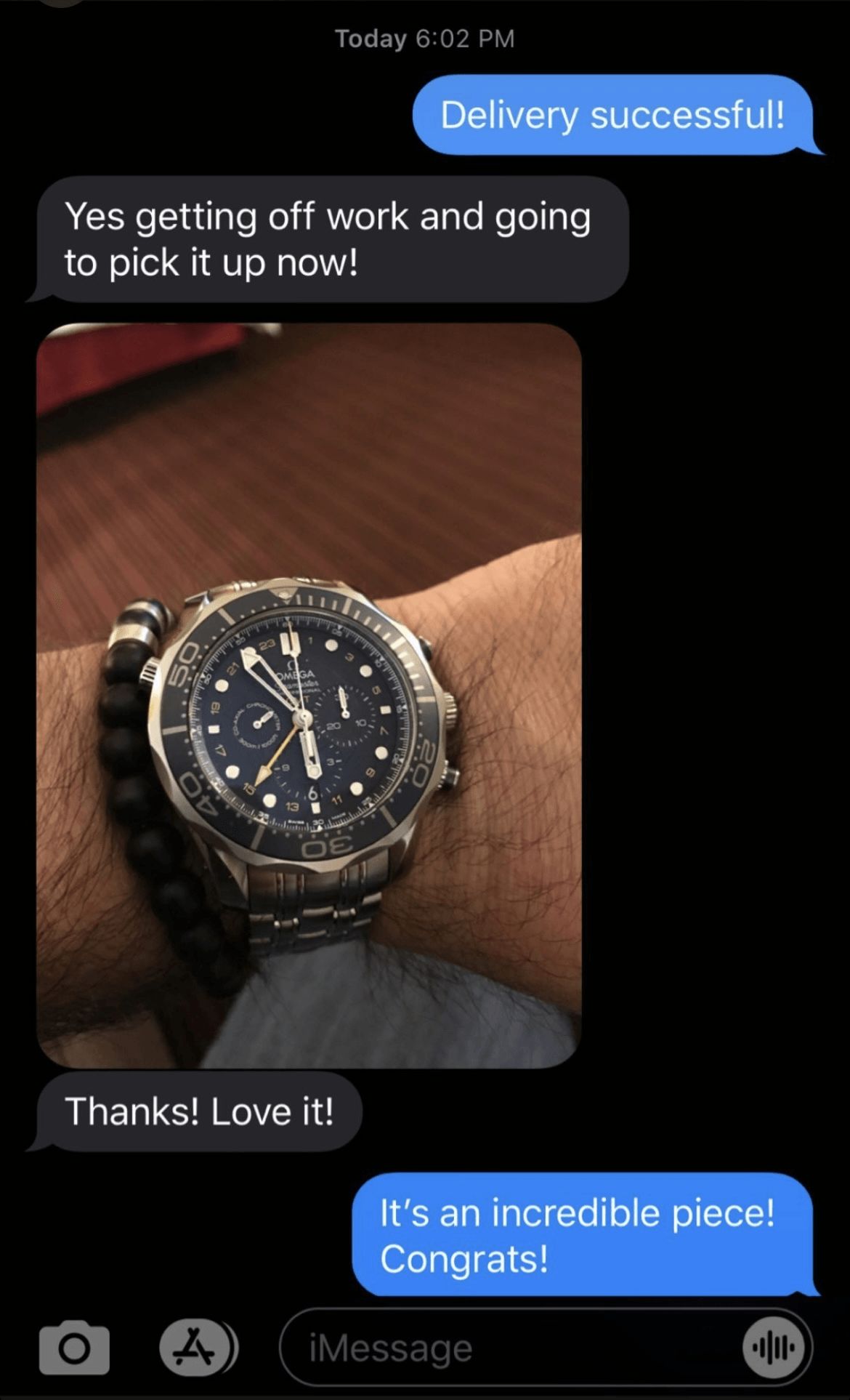 A man is wearing a watch on his wrist.