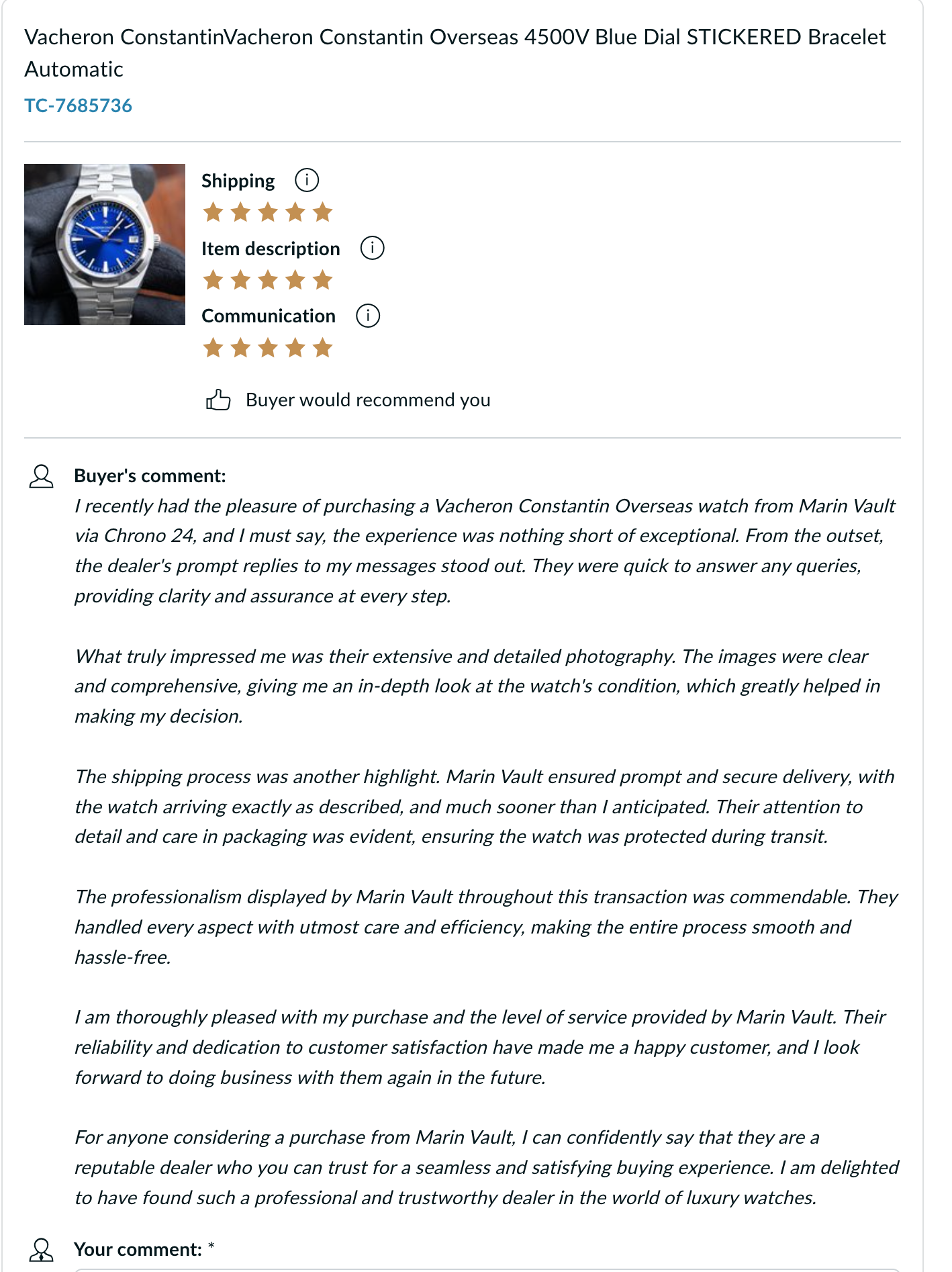 The Marin Vault reviews