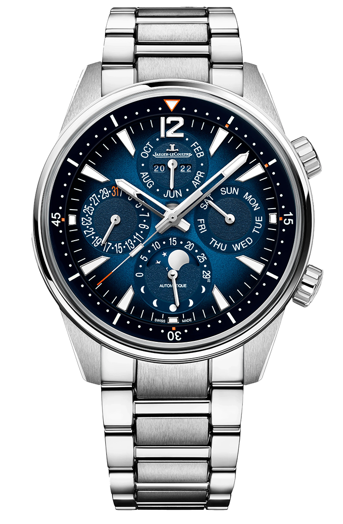 a jaeger lecoultre Polaris watch with a blue face