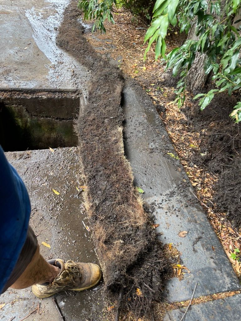 Person in blue gloves using a drain snake to unclog a white bathroom sink. — All Stars Plumbing In Shellharbour, NSW