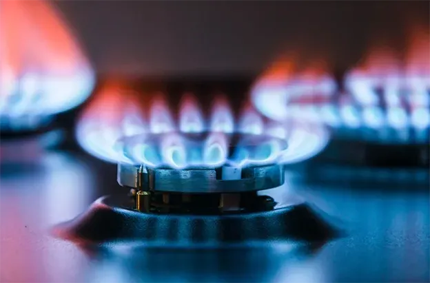 Gas Stove Burner Flames, Blue and Orange, Close-up View — All Stars Plumbing In Shellharbour, NSW