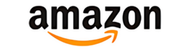 Amazon logo: Black text "amazon" with an orange curved arrow beneath.