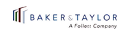 Baker & Taylor logo with three stylized book icons and text.