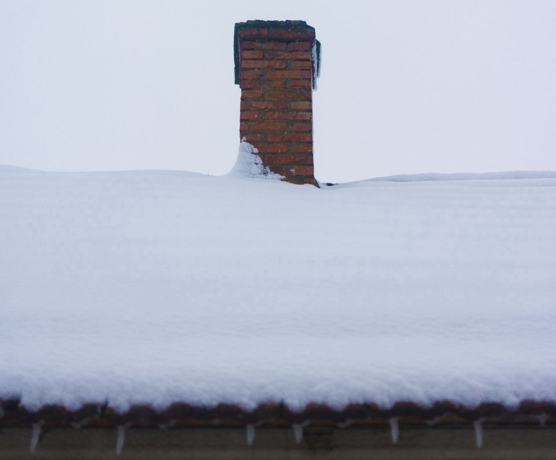 snow on a roof