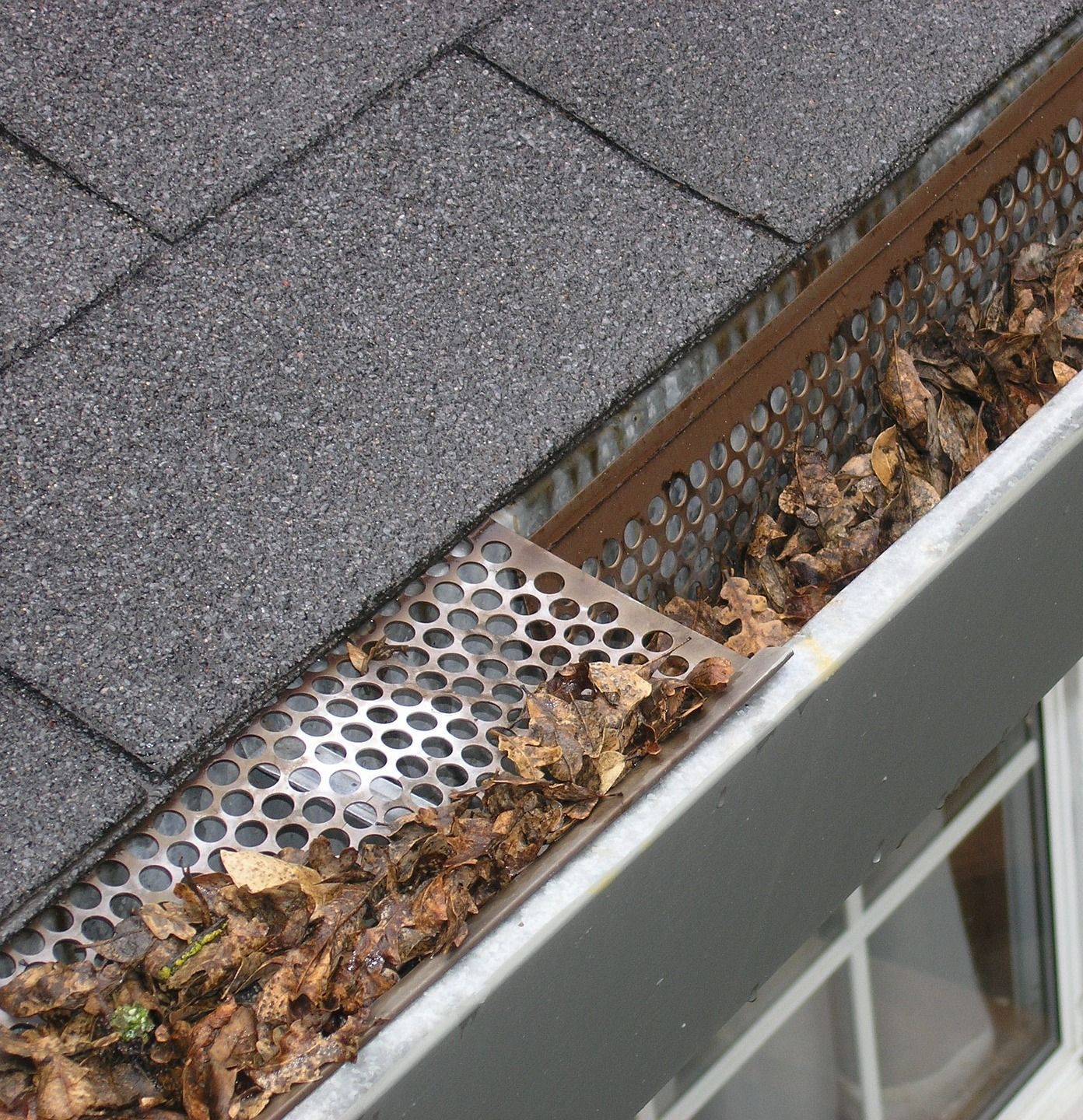 clogged gutter