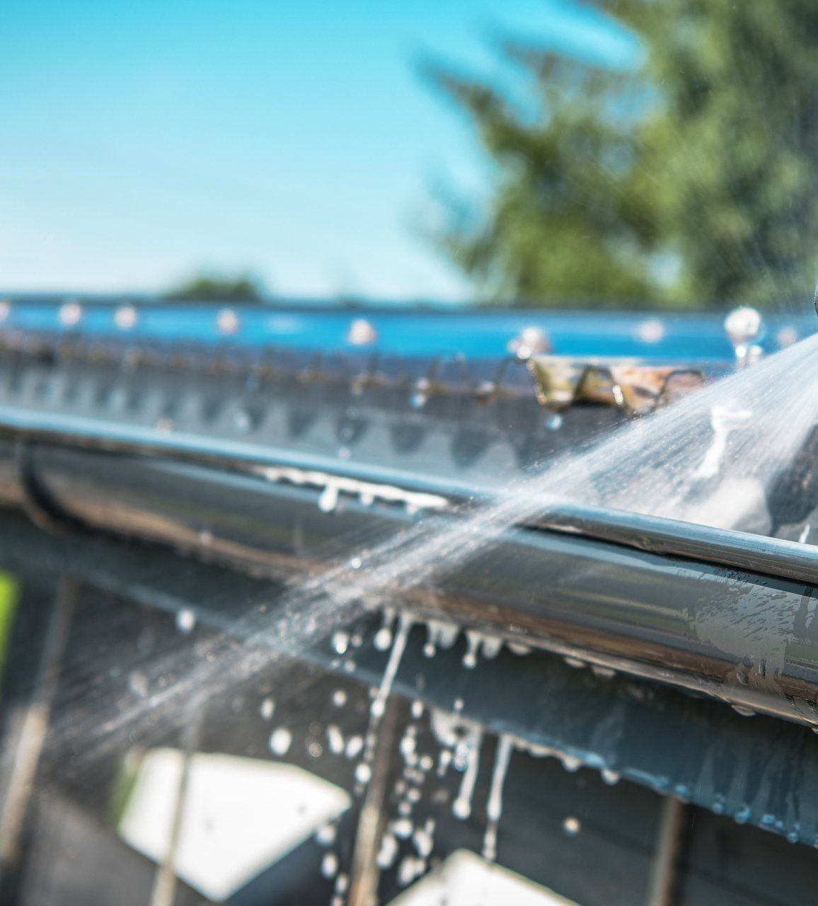 cleaning gutters