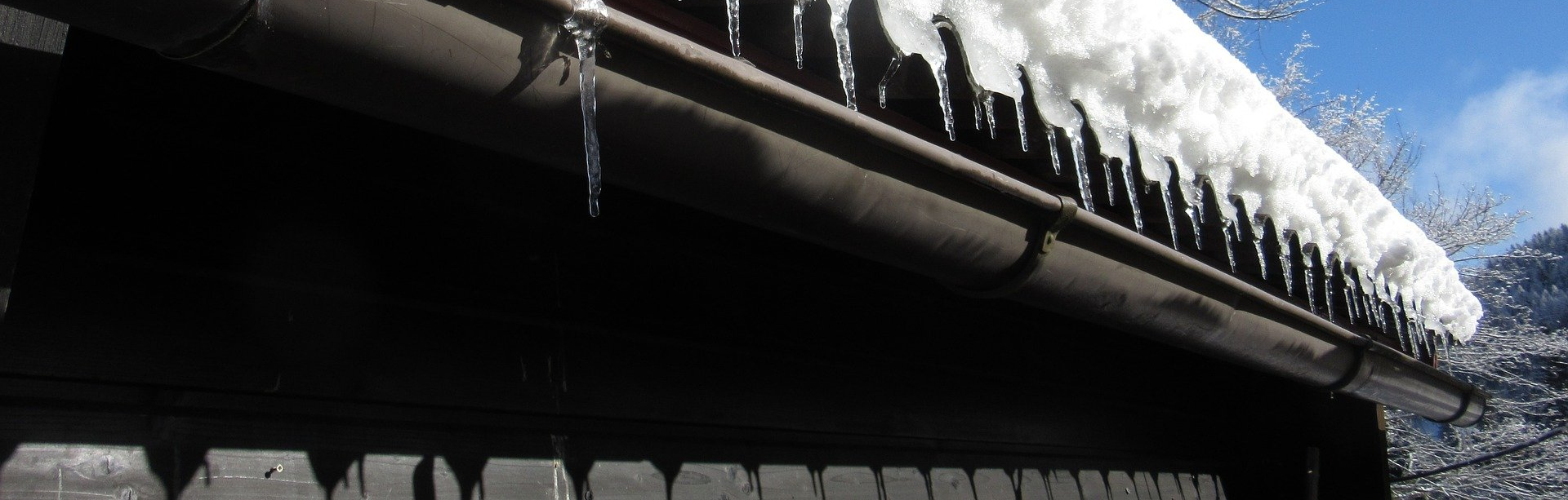 gutter with icicles