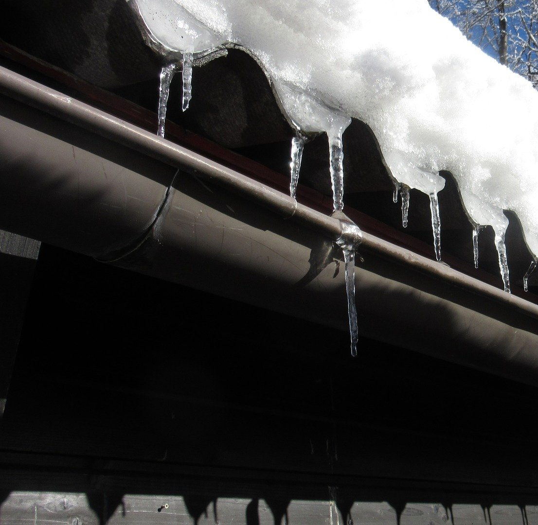 icicles on a gutter