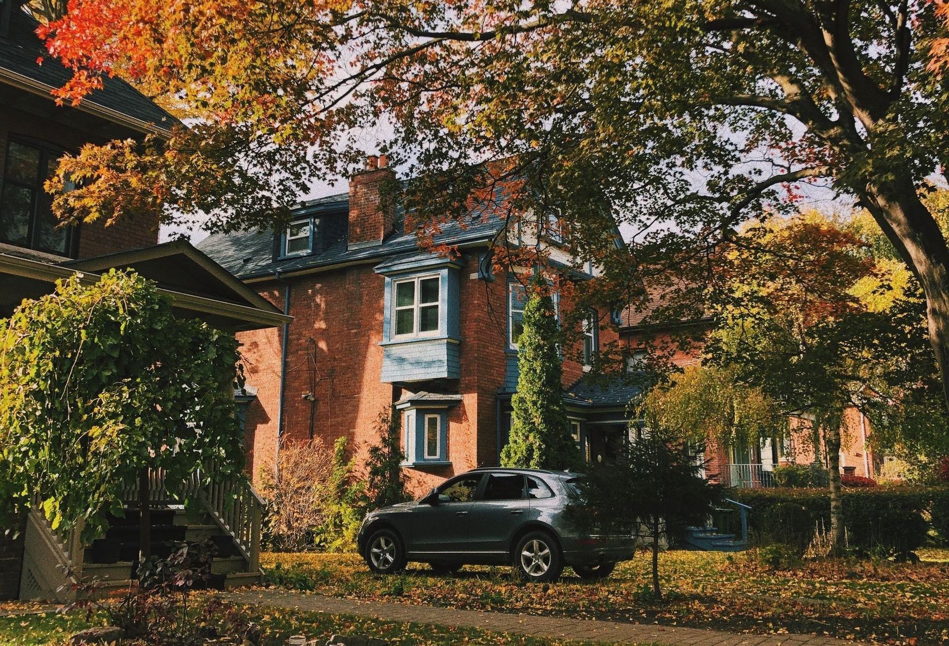 house in the fall