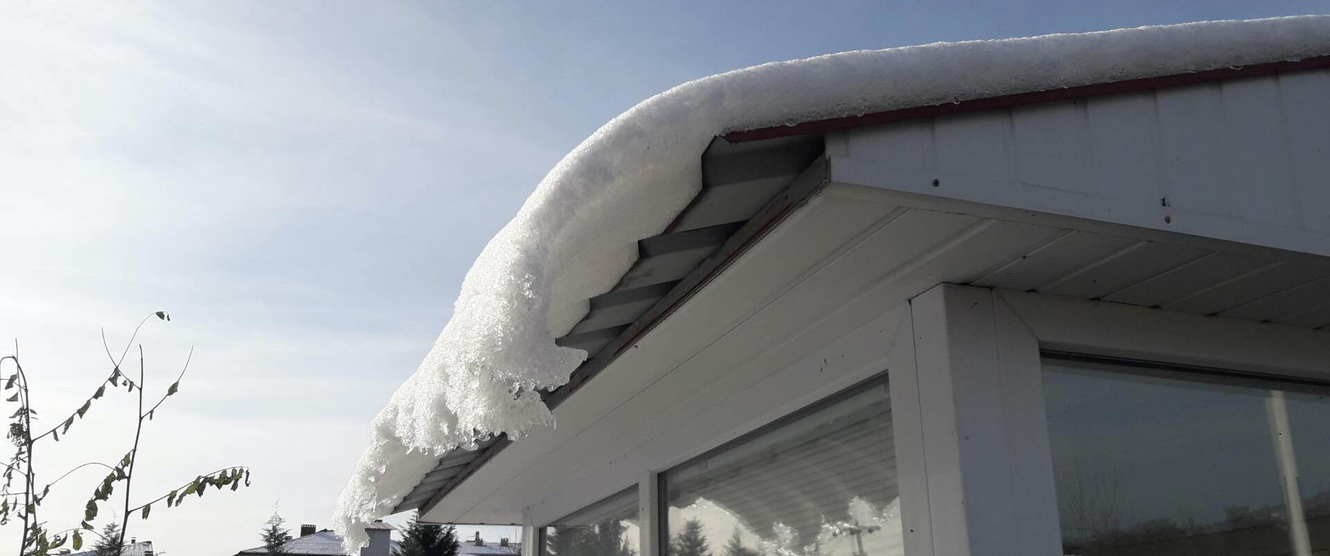 snow on a roof