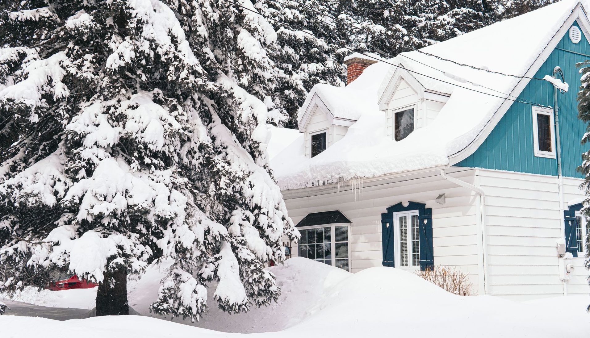 house in the winter