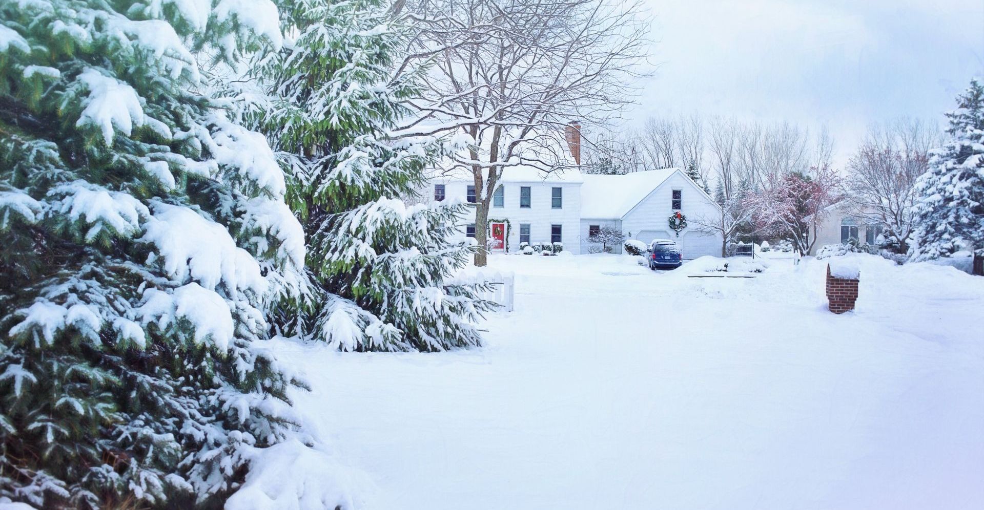 house in the winter