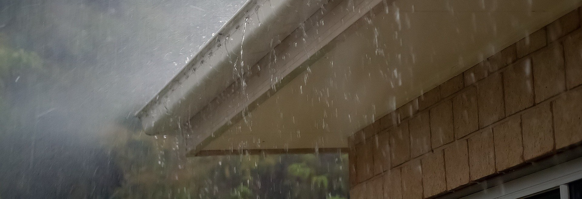 gutter in the rain