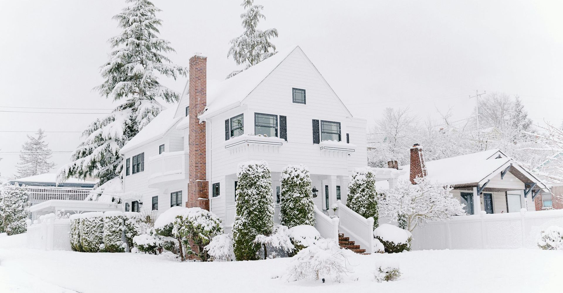 house in the winter